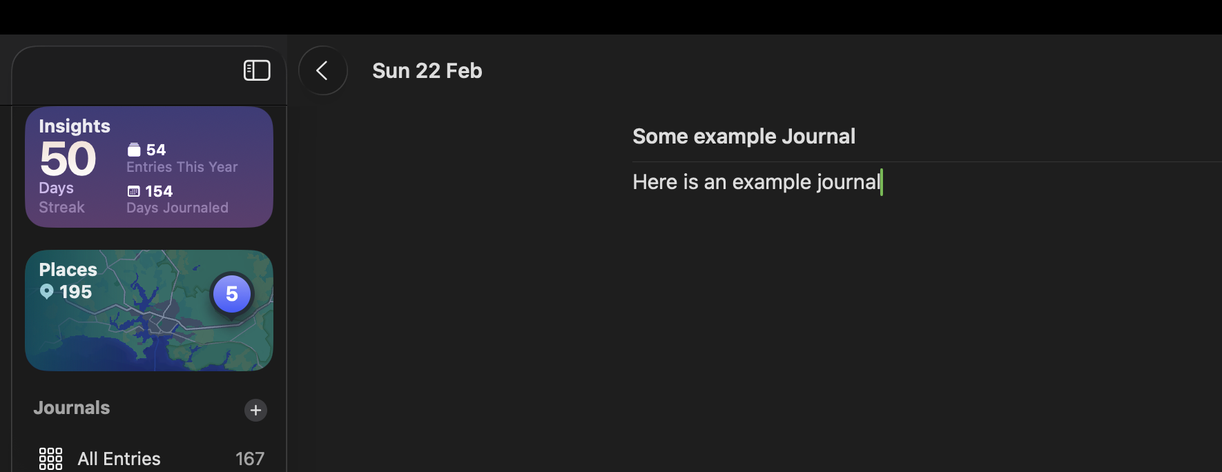 Full screen view of a MacOS journal, but just the top left corner. You can see a weird graphical error